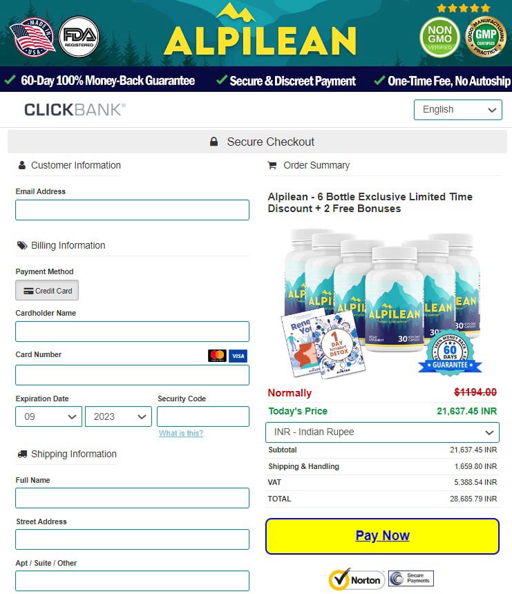 alpilean order page